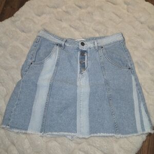 William Rast Joey Frayed Hem Distressed Denim Mini Skirt [Size 26] Vintage Vibes